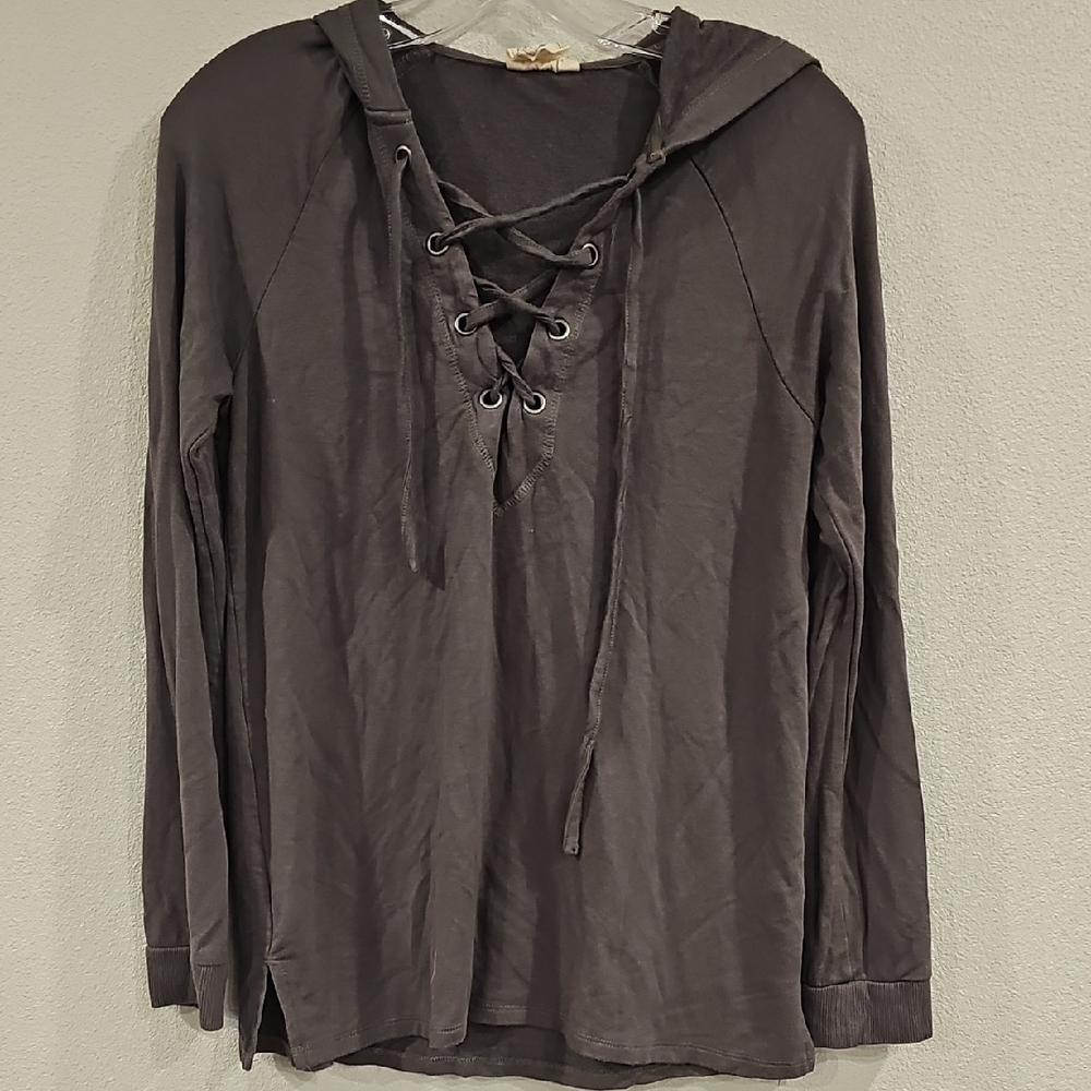 White Crow Charcoal Knit Top